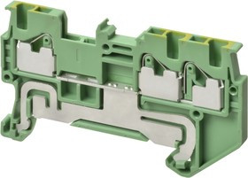 XW5G-P1.5-1.2-1, DIN Rail Terminal Blocks Grd TB PushIn 1.5mm 1:2 1tier