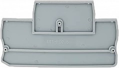 Заглушка торцевая для двухуровневых пружинных клемм 2.5 мм2, серая (упак. 20 шт.) MTS-PD2.5