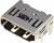 206A-SEAN-R03, HDMI A Type Receptacle w/o Flange (Shell DIP), 19Pin