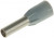 0 376 66, Starfix Insulated Crimp Bootlace Ferrule, 8mm Pin Length, 2.6mm Pin Diameter, 2.5mm² Wire Size, Grey