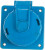 Розетка фланцевая с крышкой и байонетным замком IP68, 16A 2P+E 250V, синий 1987951