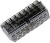 148-90053, Terminals HelaCon Plus Mini, Push-In Style Wire Connector, Double Spring, 8-Port, (PC), Black, 200/pkg