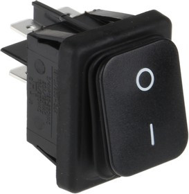 B4MASK52N1121000, DPST, On-None-Off Rocker Switch Panel Mount
