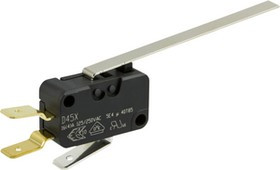 D459-V3LL, Micro Switch D4, 16A, 1CO, 4N, Long Flat Lever
