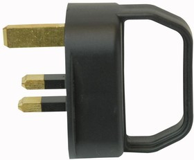 PE01133, Power Entry Connector, UK Mains Plug, 3 A, Black, Thermoplastic Body, 240 V