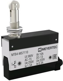MTB4-MS7110, Выключатель концевой, 10A, IP54, поворотный нажимной ролик