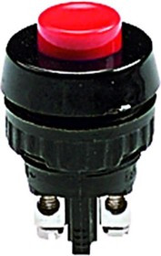 1.10.001.151/0301, Pushbutton Switch Momentary Function 1NC Panel Mount Black / Red