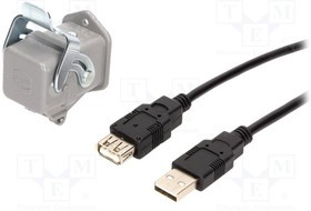 1310-0007-06, Кабель / адаптер, гнездо USB A,вилка USB A, 1310, USB 2.0, IP65