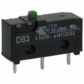 DB3C-C1AA, Micro Switch DB, 100mA, 1CO, 1.47N, Plunger