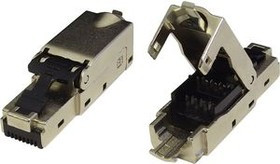 PGSMC#12, Field Termination Plug, Shielded, CAT6a, RJ45, Ports - 1, Pack of 12 pieces