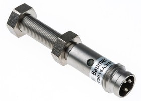 IFRM 05P15A3/S35L, Inductive Barrel-Style Proximity Sensor, M5 x 0.5, 1 mm Detection, PNP Output, 10 30 V dc, IP67
