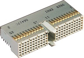 354142 / 5352068-1, ERmet 2mm Pitch Hard Metric Type A Backplane Connector, Female, Right Angle, 5 Row, 110 Way