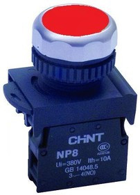 NP8-01BN/4, Кнопка управления без подсветки красн. 1НЗ IP65 (R) CHINT 667231
