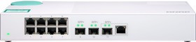 Коммутатор QNAP QSW-308-1C Unmanaged 10 Gb / s switch with 3 SFP + ports, of which 1 is combined with RJ-45, and 8 1 Gb / s RJ-45 ports, ban