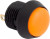 Pushbutton, 1 pole, black, illuminated (orange), 0.4 A/32 V, mounting Ø 12 mm, IP67, FL12LO5