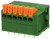 TBL003-254-06GR-2OR, Fixed Terminal Blocks Terminal block, screwless, 2.54, horizontal, 6 poles, green w orange tab