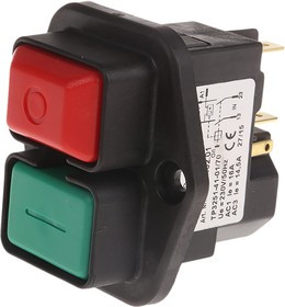 3251-21-01/52, Push Button Switch, Latching, Flange, DPDT, 230V