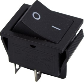 36-2310, Выключатель клавишный 250V 15А (4с) ON-OFF черный (RWB-501, SC-767)