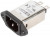 FASMA03SFR, 3A, 264 V ac Male Screw IEC Inlet Filter FASMA03SFR, Faston 1 Fuse