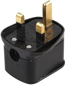 9518S 13A BLK, Power Entry Connector, UK Mains Plug, 13 A, Black, Nylon (Polyamide) Body, 240 V