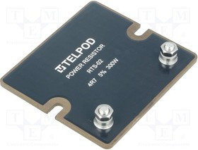 RTS-02-300-4R7, Резистор: thick film, винтами, 4,7Ом, 300Вт, ±5%, 67x60x2мм, 2,5кВ